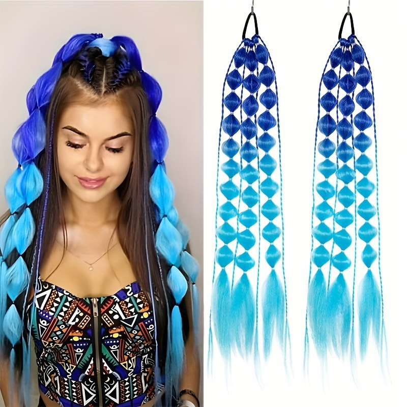Lantern Braid, Bubble Braid Wig, Ponytail Wig, Fashionable Long Braided Hair for Street Style Photoshoots Lantern Braid, Bubble Braid Wig, Ponytail Wig, Fashionable Long Braided Hair for Street Style Photoshoots