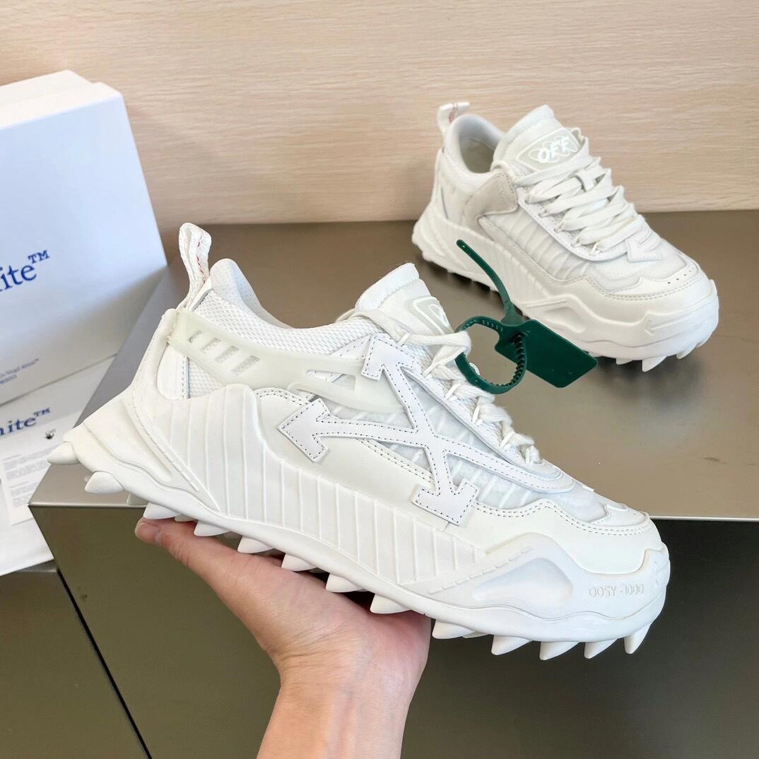 Original Off-White Dad Shoes Ow Thick-Soled Height-Increasing Couple's Retro Casual Hiking Running Sneakers
