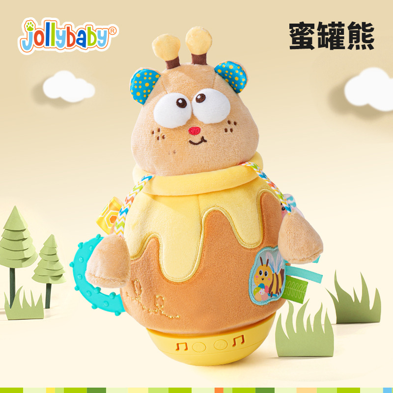 Jollybaby 音楽と光のタンブラーかわいい効果音赤ちゃんが頭を上げてハイハイを学ぶ練習をしたり、赤ちゃんをなだめたりするおもちゃ|undefined