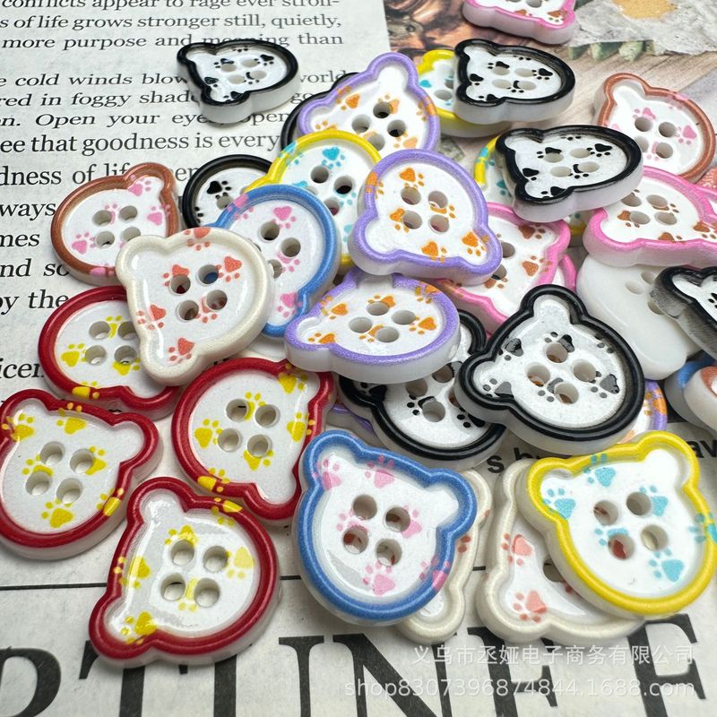 卸売かわいいラウンド漫画四つ目ボタン diy セーター手作りイラスト愛リンゴジュエリーヘアアクセサリーボタン|undefined