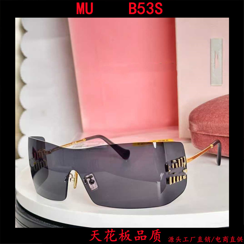 Zhang Yuanying Mu B53S Same Style High-End Lenses, Anti-Uv Fashion Sunglasses, Curved Black, Gray, Light Gray, and Brown Colors Zhang Yuanying Mu B53S Same Style High-End Lenses, Anti-Uv Fashion Sunglasses, Curved Black, Gray, Light Gray, and Brown Colors