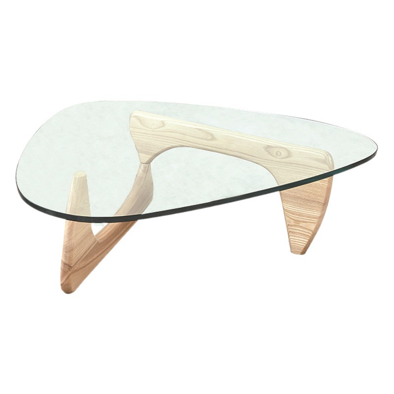 Diseñador Noguchi Yong, mesa de centro de vidrio para sala de estar de lujo, mesa de centro creativa para el hogar de apartamentos pequeños, mesa lateral de sofá de alta gama