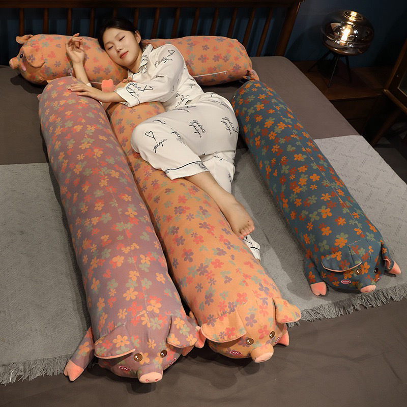 자카드 돼지 돼지 침대 다리 임산부 옆 잠자는 베개 잠자는 긴 베개 침실 침대 베개