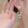 Advanced fashionable small design retro earrings from pearl, Korean style, high-quality style, trend of season, internet celebrity, double wear