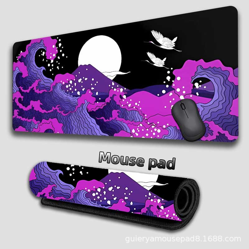 Kanagawa Waves Japanese Wind Alfombrilla de ratón súper grande transfronteriza Alfombrilla de escritorio de oficina personalizada Alfombrilla de ratón para teclado Mousepad