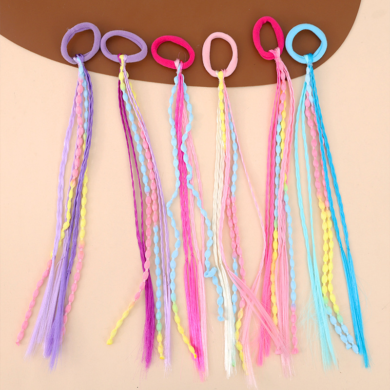 Children's Kuromi Wig Braids, Sweet and Cool Boxing Braids for Little Girls, Colorful Braided Hair Ties for Girls, New Style