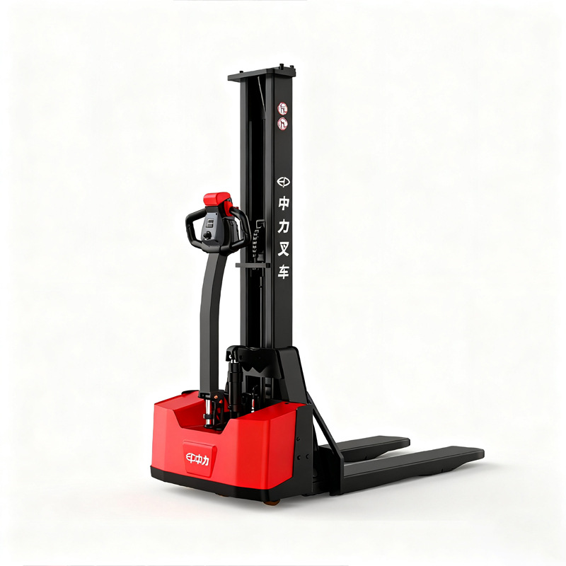 Zhongli 1.5 toneladas de doble elevación camión de transporte de ganado camión hidráulico de elevación alta pila camión de carga y descarga elevadora eléctrica