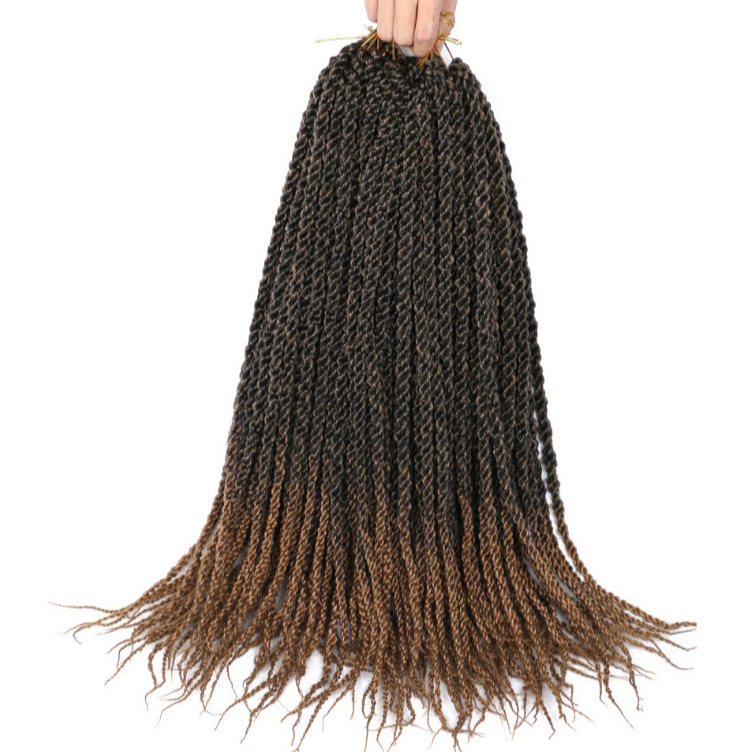 Trenza sucia africana, extensión de cabello, peluca trenza de cuatro hilos 3D Cubic Twist Crochet Braids trenzas de fibra química