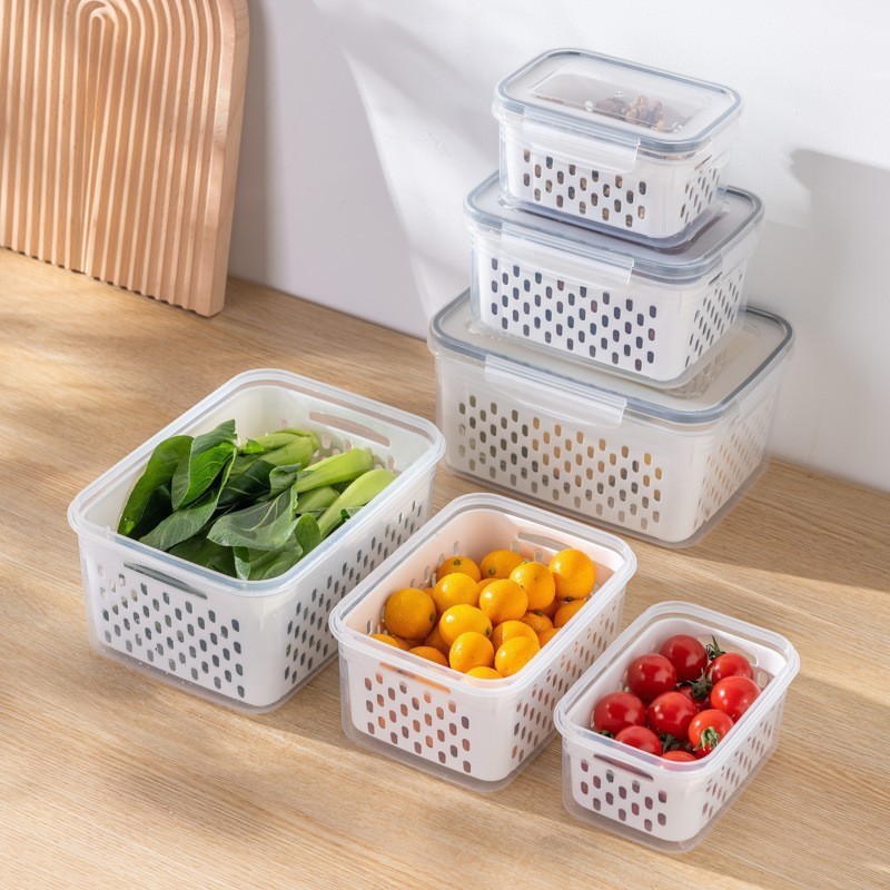 Caja de almacenamiento de refrigerador FCM Caja de preservación de carne congelada Caja de preparación de verduras de una semana Caja especial de congelación de grado alimenticio Informe