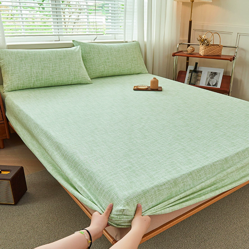 Thickened old coarse cloth sheets, simple striped home double machine washable student dormitory sheets, can be equipped with a three-piece set