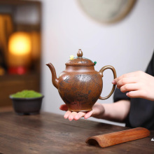 橄榄壶沉香泥特高温柴烧手工茶壶宜兴紫砂壶家用大容量650cc茶具