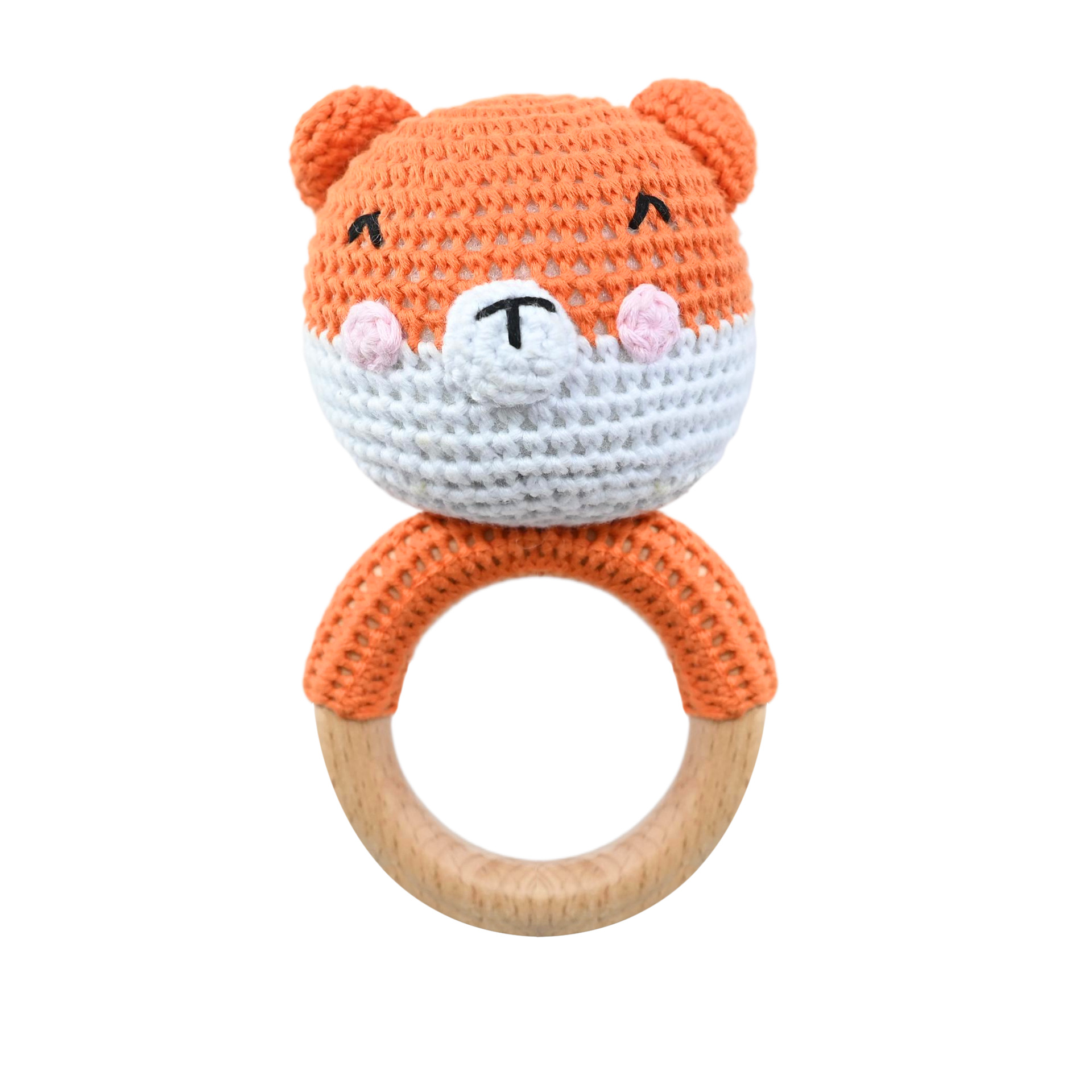 Productos para bebés círculos de haya para bebés, bebés creativos, manos tranquilizadoras, cuentas, ganchillo de animales, campanas