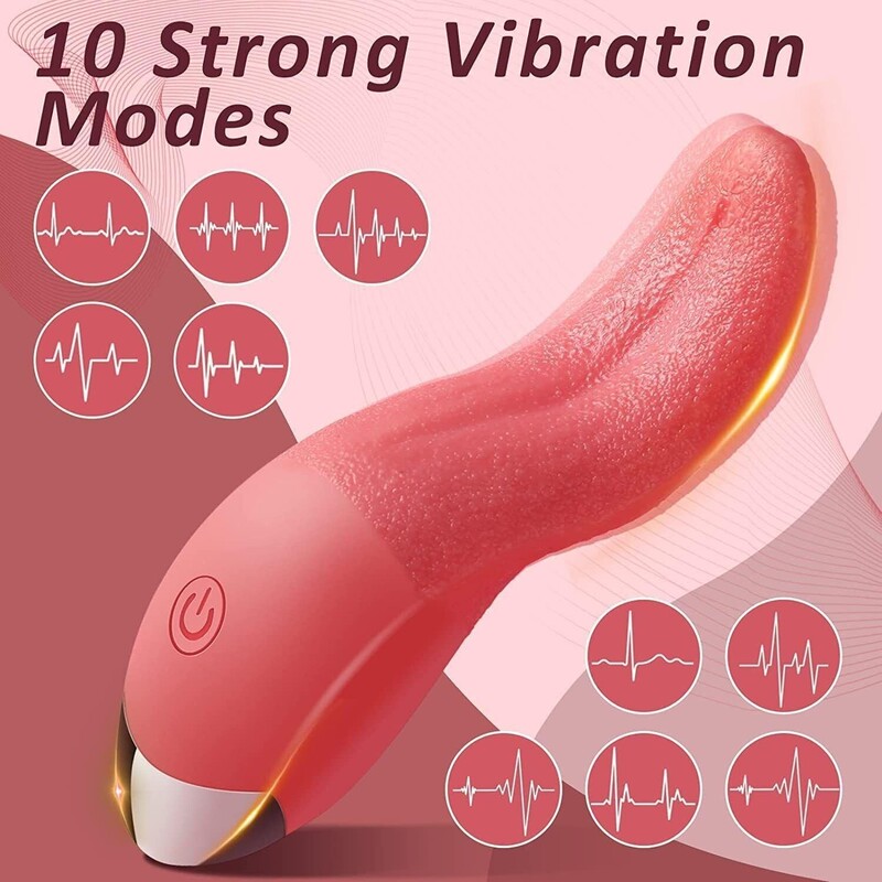 Cross-Border Adult Sex Toys Female Simulated Tongue Masturbation Cunnilingus Vibrating Heating Toy G-Spot Orgasm Artifact
