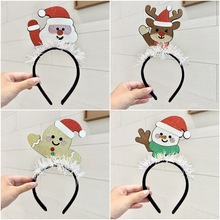 跨境圣诞发箍发饰新款麋鹿雪人头饰女圣诞节节日甜美可爱装饰头饰