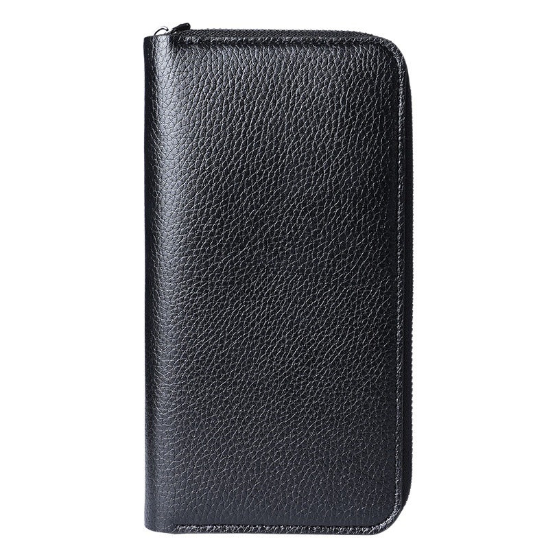 Larga cremallera de los hombres Cartera de gran capacidad cartera embrague teléfono móvil bolsa casual tarjeta de visita posición dinero