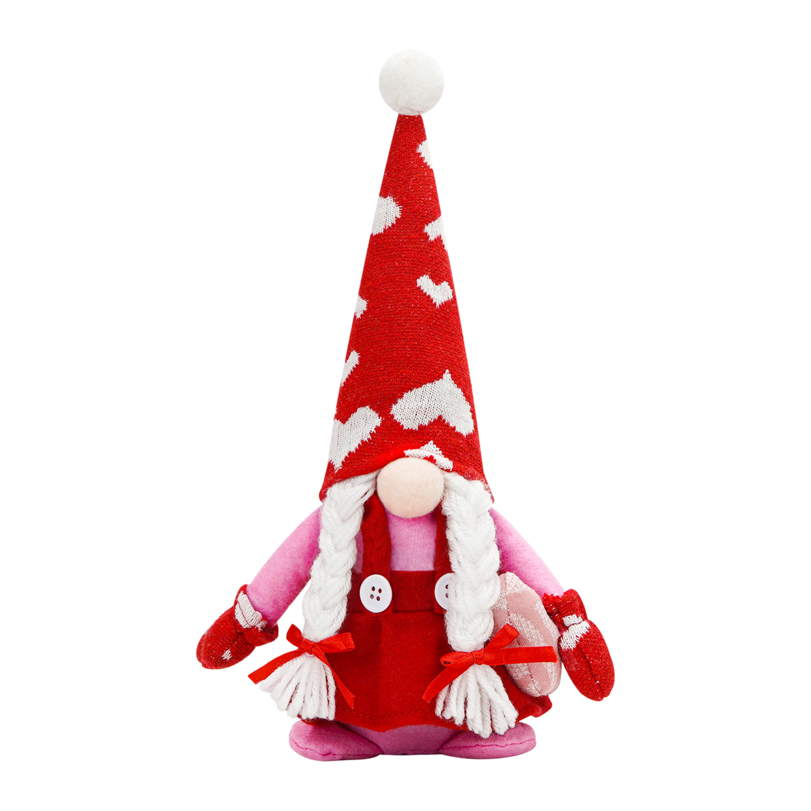 Día de San Valentín amor Rosa Rudolph pareja Linda muñeca decoraciones Nueva muñeca sin rostro de San Valentín