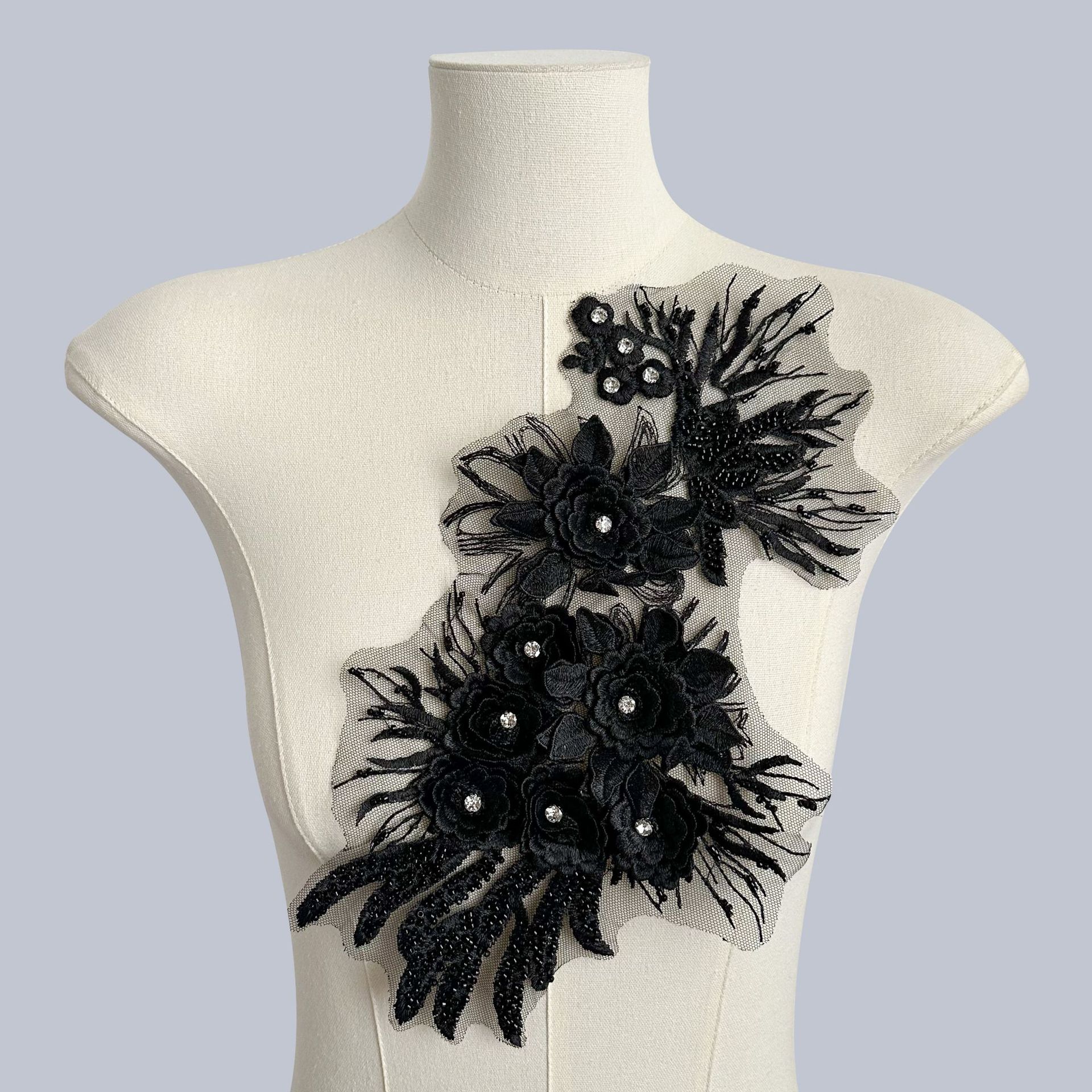 Nuevo bordado de malla, pegatinas de tela con cuentas, decoración de vestidos de novia, pegatinas de parche de flores, accesorios de ropa de bricolaje, ventas directas de fábrica image 12