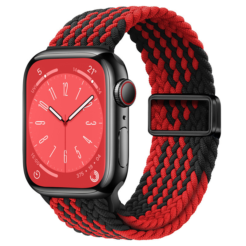适用applewatchs11/10苹果磁吸扣尼龙编织iwatchse3智能表带腕带|undefined