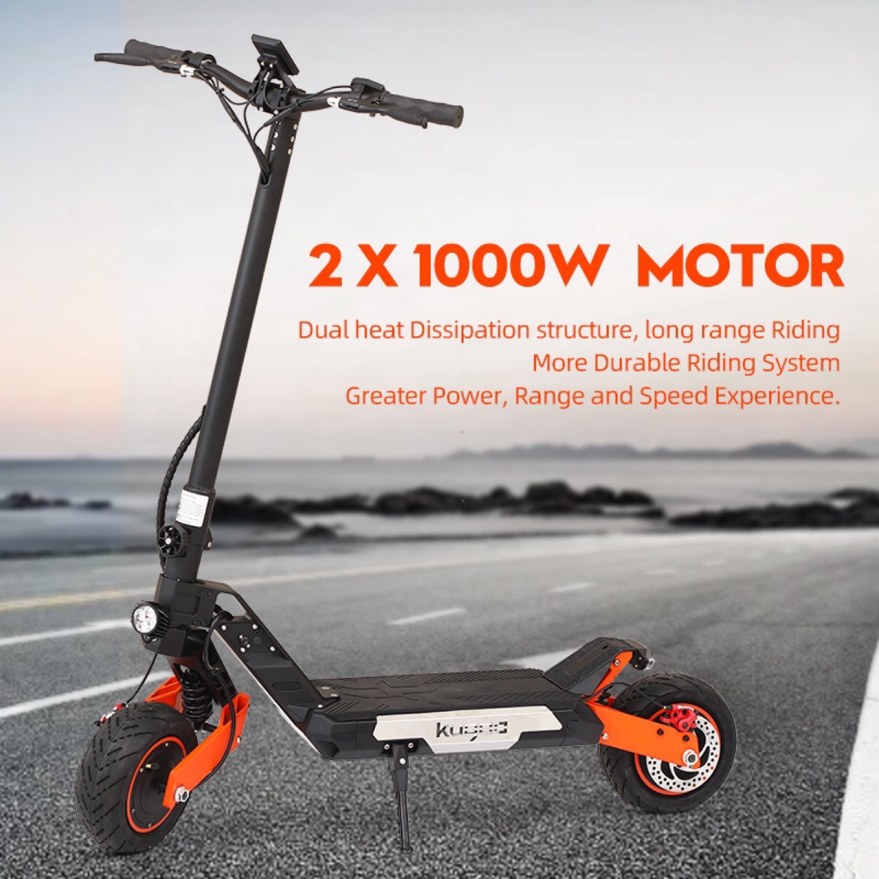 Kugoo Dual Drive Electric Scooter Long Range Electric Vehicle Adult Foldable Scooter Off-Road Riding Vehicle