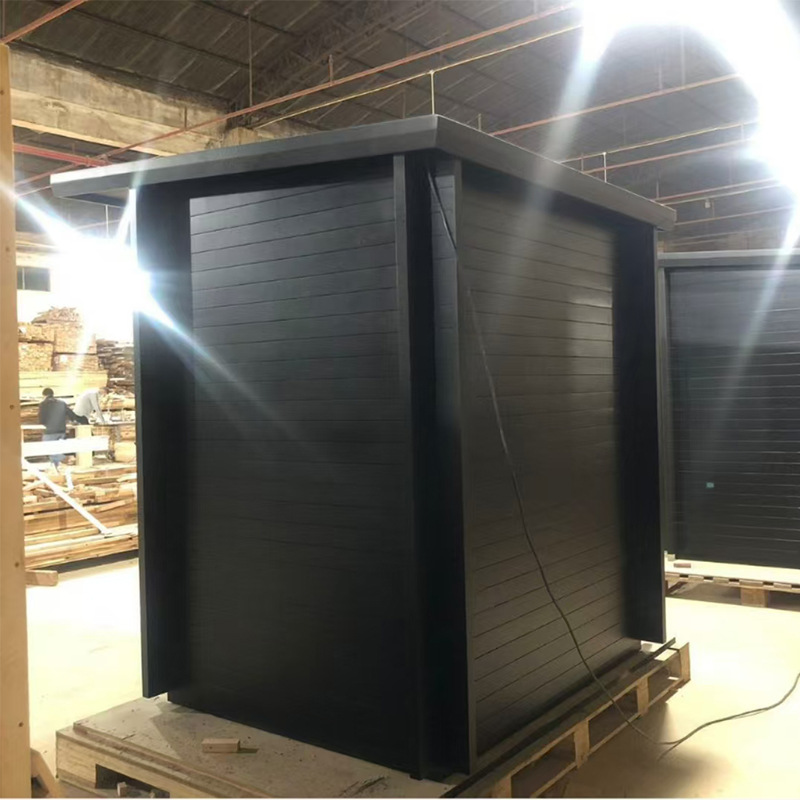 Sala de sauna al aire libre, carbonizada a prueba de agua a prueba de humedad, material de tecia importado de Canadá
