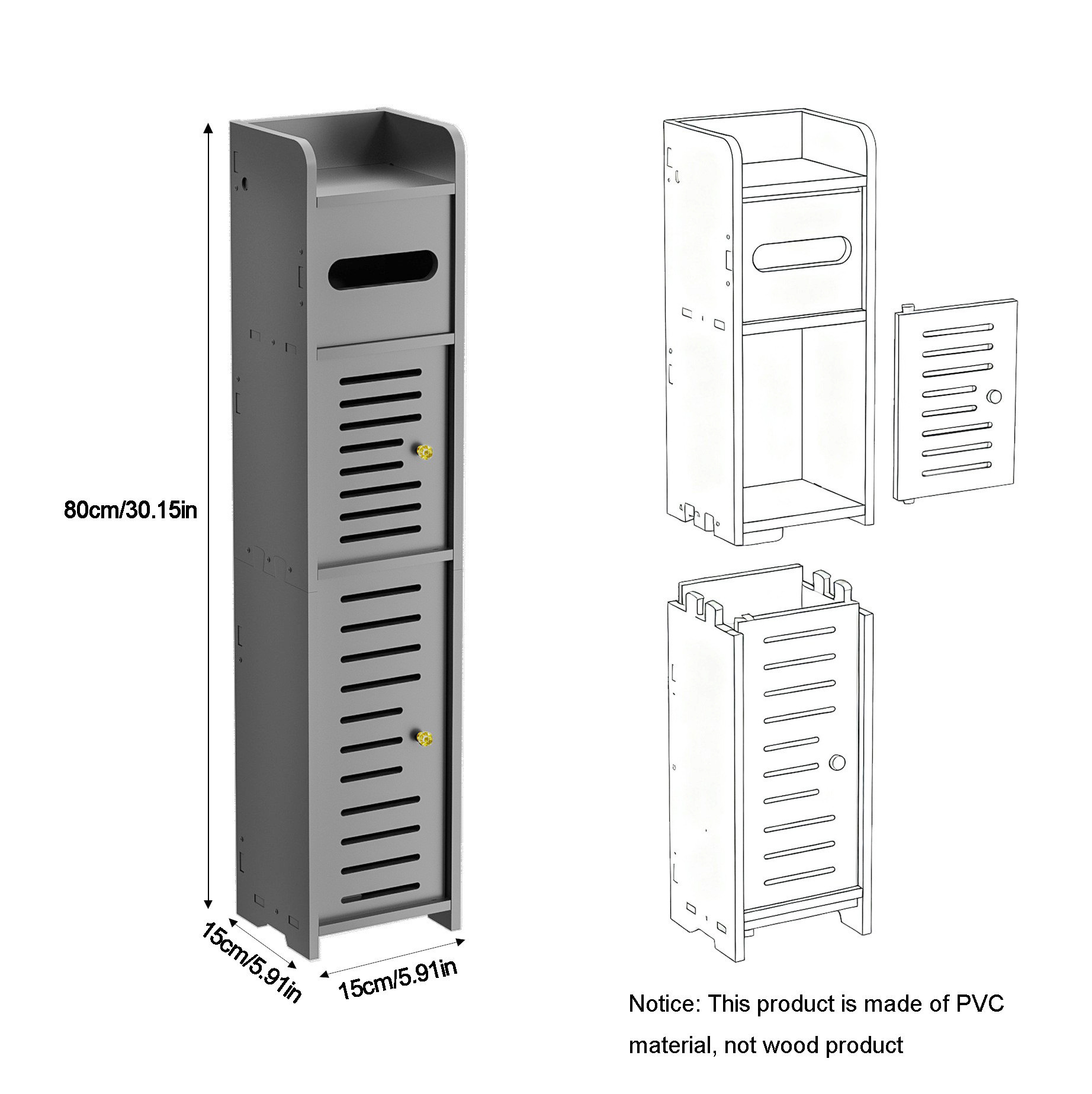 Estante de almacenamiento de baño, estante de almacenamiento de inodoro, estante de almacenamiento de múltiples capas de piso de cosméticos, gabinete de almacenamiento estrecho