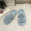 Fashionable slippers, winter footwear for leisure, Korean style, city style, 2cm, loose fit