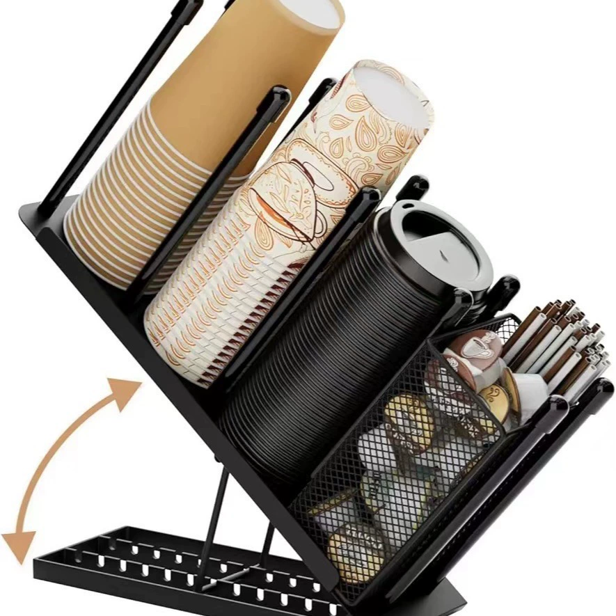 Трансграничная Съемная стойка для кофе в магазине чая с молоком кухонная офисная железная металлическая подставка для бумажных стаканчиков стеллаж для хранения чайных чашек