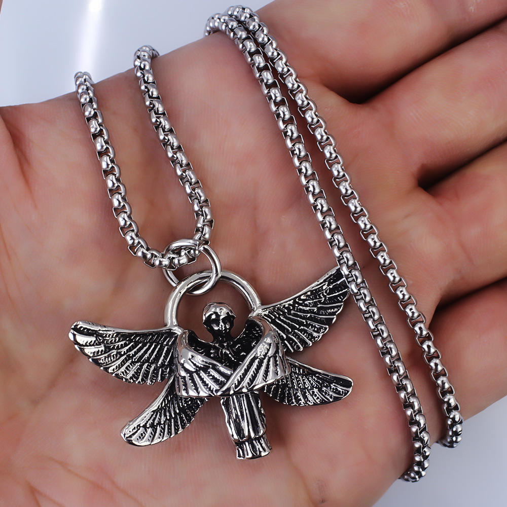 Angel Wings + Steel Chain