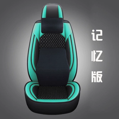 Seat cushion, seat cover – Leather Crane Forklift Loader Seat - green-memory-version