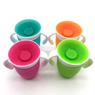 Mom's Good Helper 360 ° Baby Infant Drinking Cup Learning Drinking Cup Food-Grade Silicone Leak-Proof and Choking-Proof