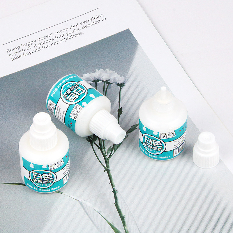 Shield white marker special ink refill liquid white waterproof quick-drying white marker ink wholesale