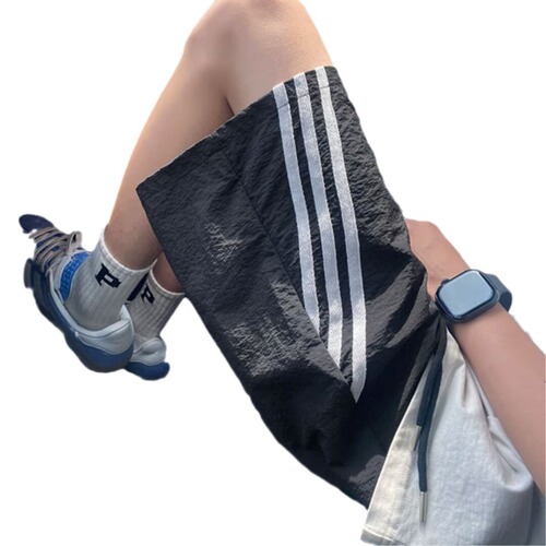 Men's Ice Silk Quick-Dry Casual Shorts Summer Thin Breathable Beach Pants Loose Sport Outerwear Five-Piece Underwear