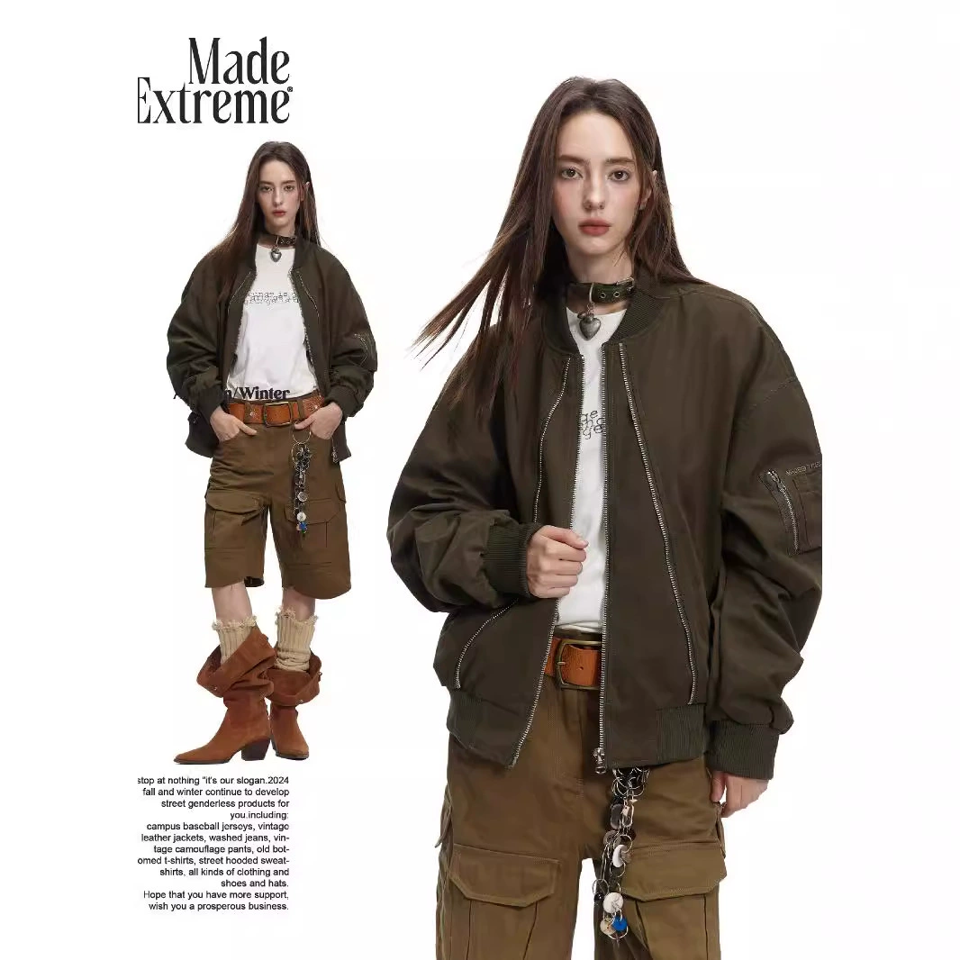 MADEEXTREME осень-зима Cleanfit американская уличная вышитая летающая куртка MA1 повседневное пальто мужское