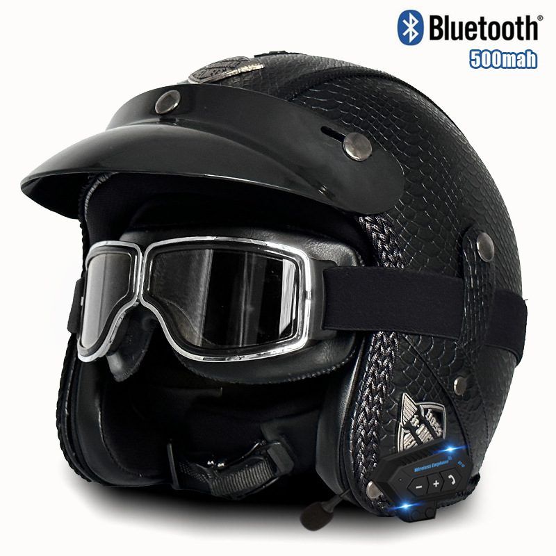 V 검은 물고기 패턴 광장 복고풍 거울 블루투스