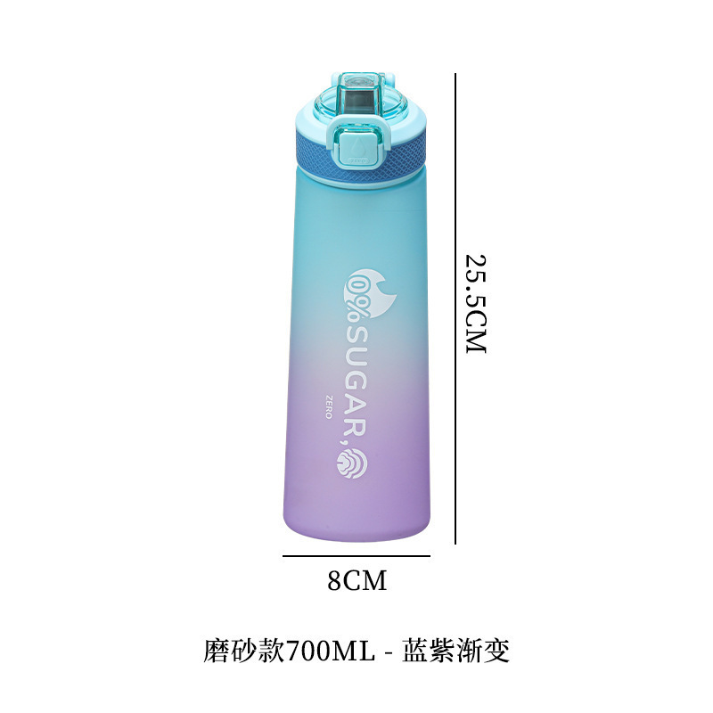 新款玩味环tritan香味杯0糖0卡萃香氛吸管双色渐变塑料水杯神器|undefined