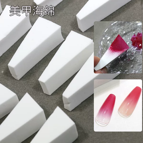 Nail art gradient sponge wholesale pat glue blooming blush diy creative triangle cotton tool nail shop special