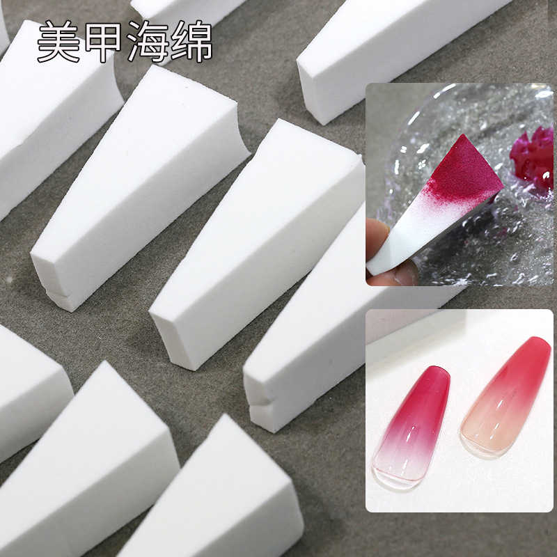 Nail art gradient sponge wholesale pat glue blooming blush diy creative triangle cotton tool nail shop special