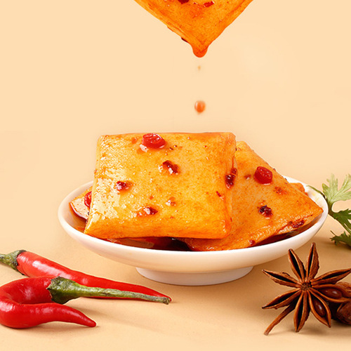 Hundred Herbs Bouncy Fish Tofu 135g/75g Select Series Grilled Flavor/Spicy Flavor Box Packaging 20/30 Sets