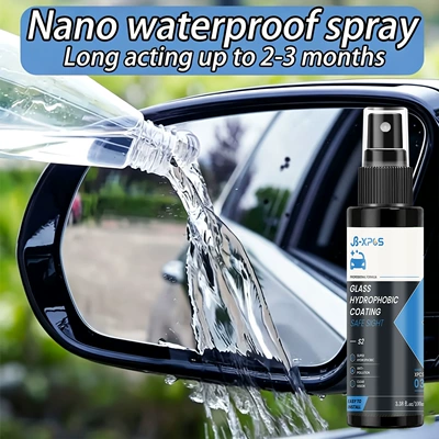 rain, and features a hydrophobic coating, Automotive glass defogging agent