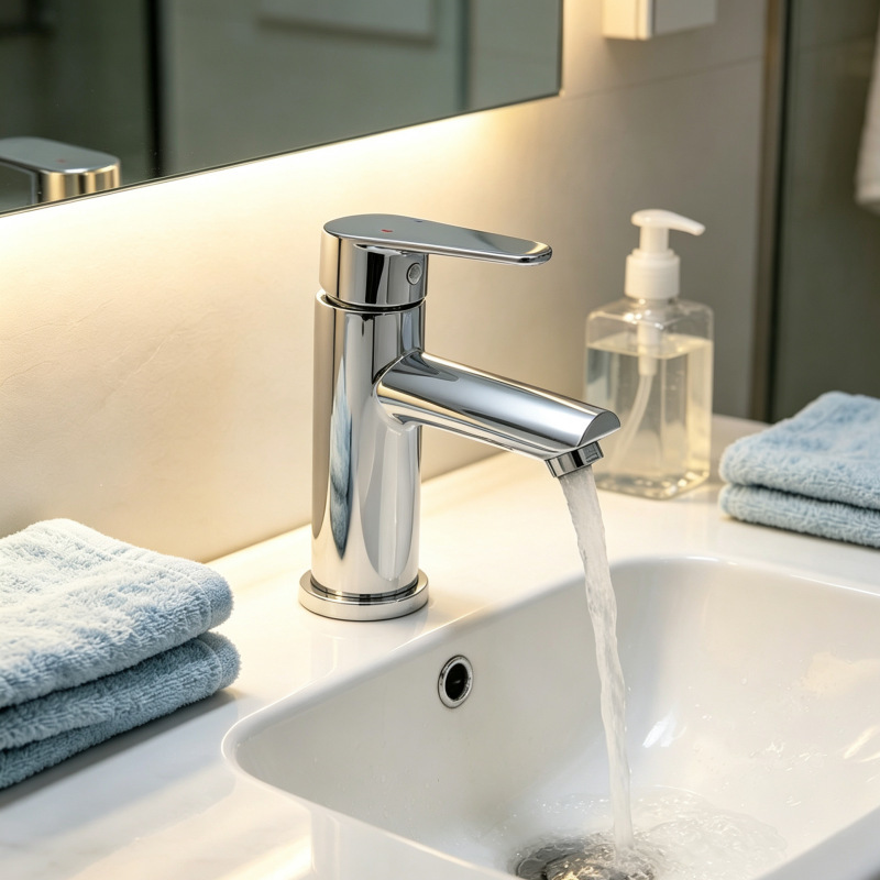 Cross-Border Bathroom Basin Faucet, Bathroom Sink Faucet, 304 Stainless Steel Faucet, Hot and Cold Dual-Use