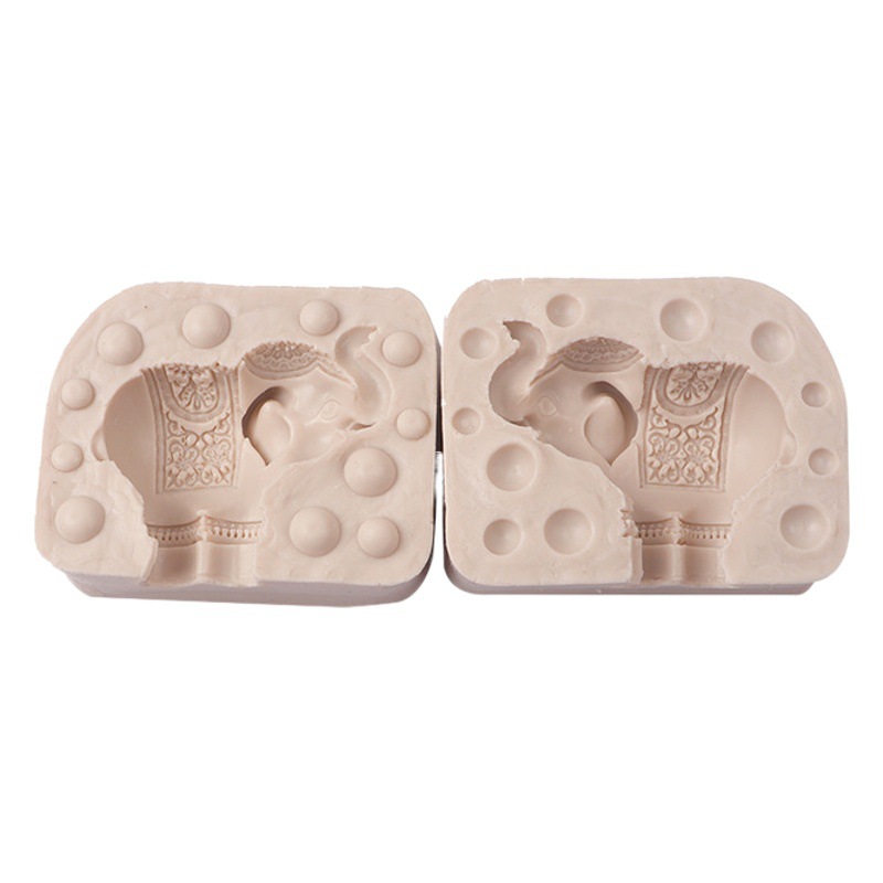 Fondant molde de silicona Elefante de Chocolate molde de la torta decorativa molde de yeso DIY ultra-ligero arcilla suave molde de cerámica