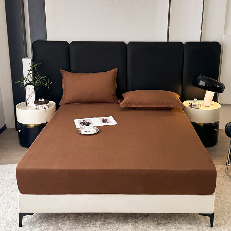 Fábrica de color sólido confortable aloe algodón molido en la cama de un solo artículo cama de cama de cama de tres piezas dormitorio de estudiantes