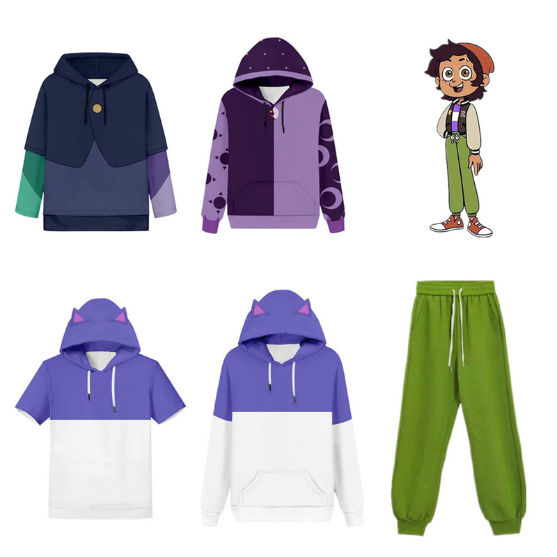 Bruy 2025 Cross-border New Owl Magic Club cos Hooded Sweatshirt 3D Digital Print Ear Coat