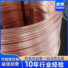 铜包钢圆钢镀铜圆钢防雷接地线铜包钢圆线避雷引下线光伏接地材料