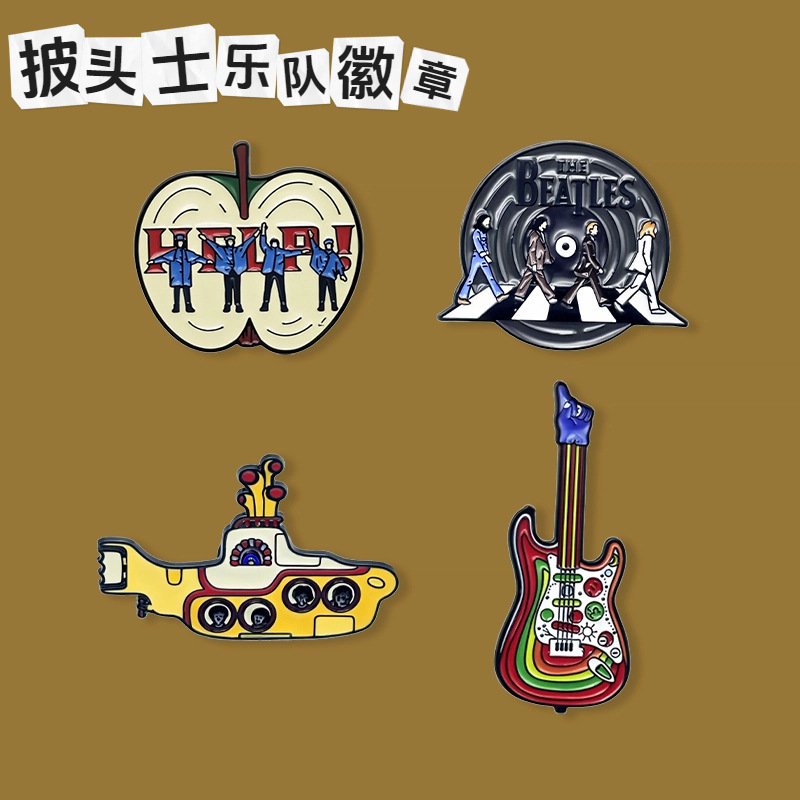 Creative British Rock Band Metal Badge Beatles Brooch Versatile Bag Accessories Nostalgic Small Gifts Creative British Rock Band Metal Badge Beatles Brooch Versatile Bag Accessories Nostalgic Small Gifts