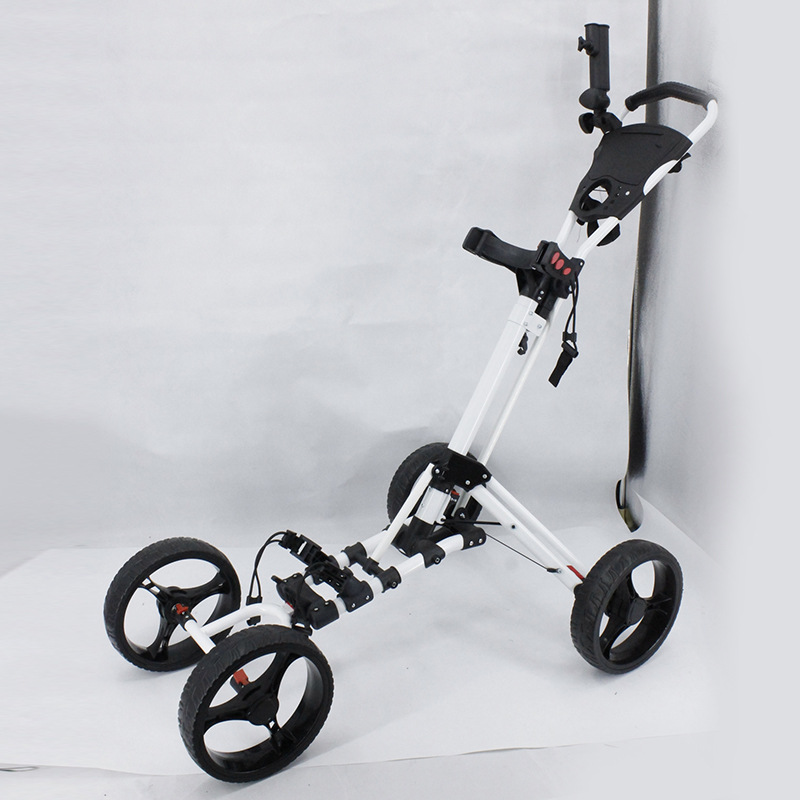 FUENTE Directo de fábrica Carrito de golf de aleación de aluminio de cuatro ruedas Carro plegable al por mayor LOGO