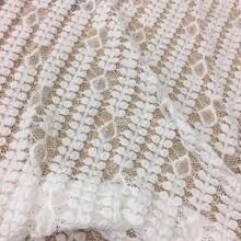 新款锦氨蕾丝面料弹力条条花泡泡布加厚服装服饰辅料手工花边布料