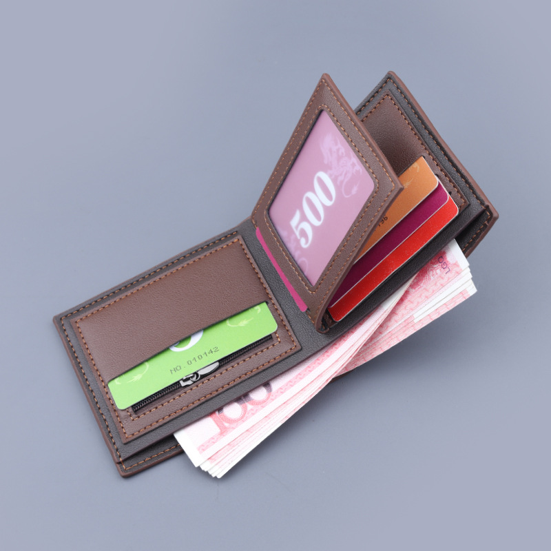 Billetera corta de los hombres titular de la tarjeta una billetera de los hombres multi-Tarjeta horizontal billetera de los hombres de negocios