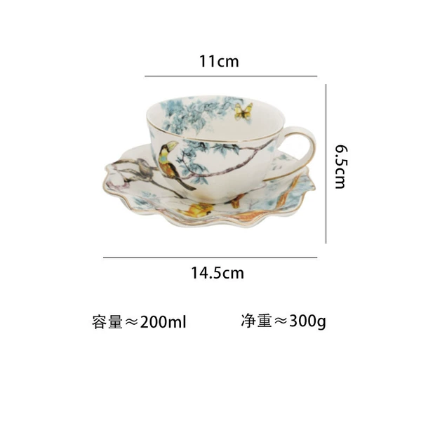 [花鸟波浪杯碟]