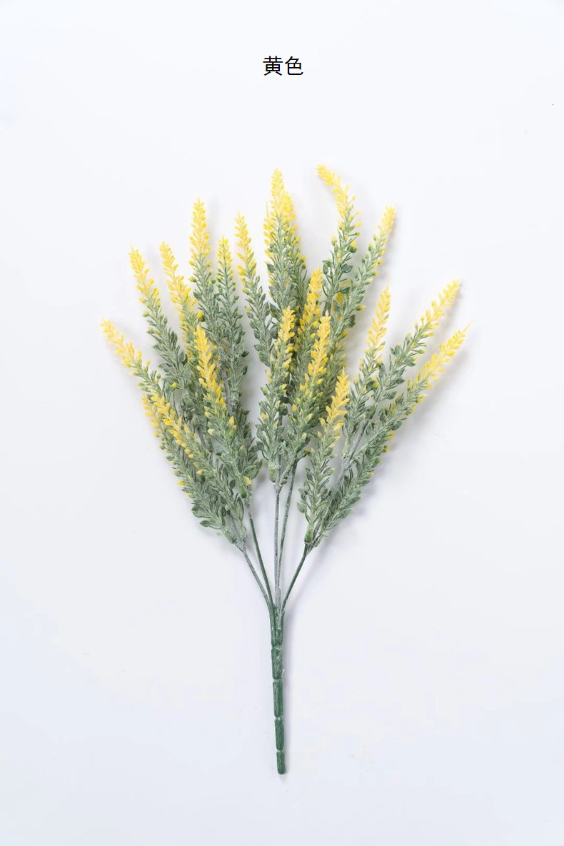 麦穗5叉植绒薰衣草仿真家居装饰植绒仿真植物人造花束仿真花批发详情16